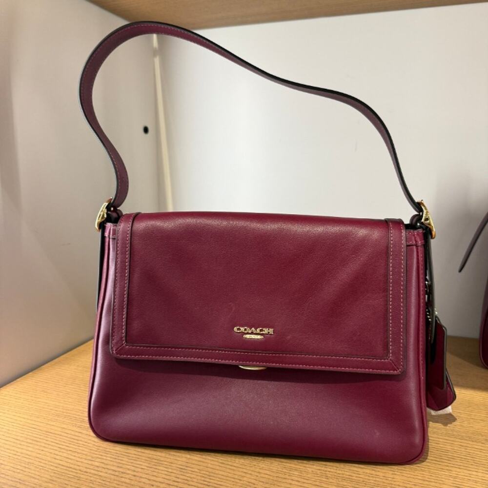 New‼️Coach Etta Flap Bag CFK03 Dark Cherry